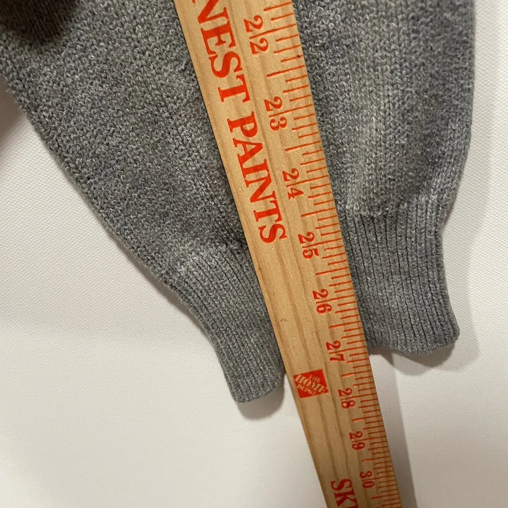 J Crew Mens Gray Cotton Cashmere Blend 1/4 Zip‎ Mock Neck Sweater XL